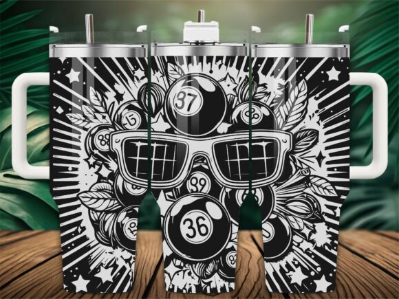 Bingo Ball Sunglasses 40oz Tumbler Graphics