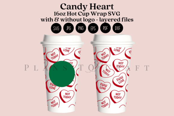 Candy Heart Valentine Tumbler Wraps Graphics Review