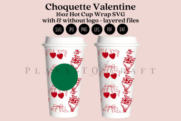 Choquette Valentine 16oz Hot Cup Wrap: Tumbler Wraps Graphics Review