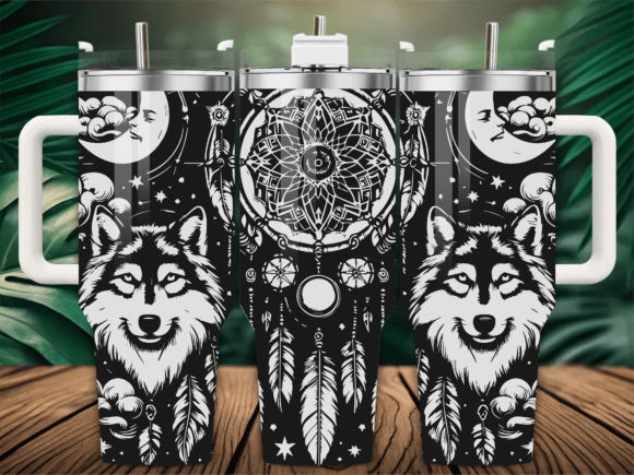 Dreamcatcher Father Wolfs Tumbler: Graphics for Crafts