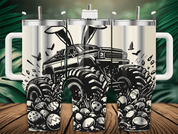 Easter Monster Truck Eggs Tumbler Graphics & Wraps