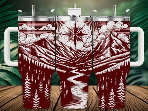 Mountain Landscape Graphics for Crafts