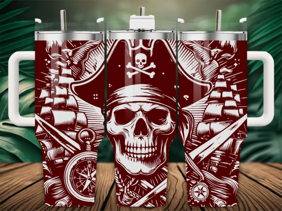 Nautical Pirate Skull Tumbler Wrap: A Graphics Crafts Asset Review