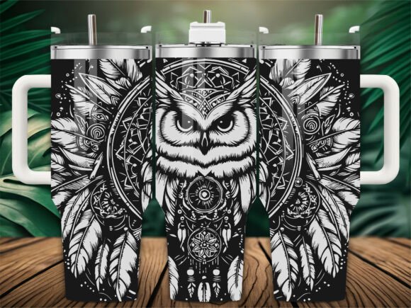 Owl Dreamcatcher: Graphics for Crafts Projects