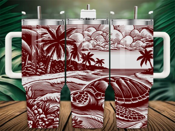 Sea Palm Beach Wrap: Graphics & Crafts Asset