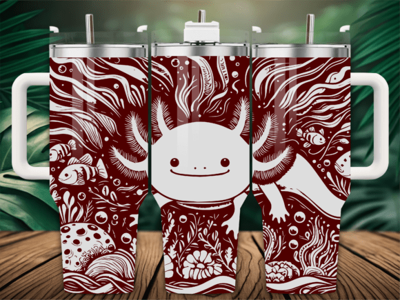 Sea Underwater Axolotl Tumbler Graphics for Crafts