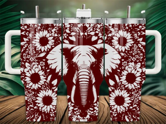 Sunflower Elephant Graphics for Crafts