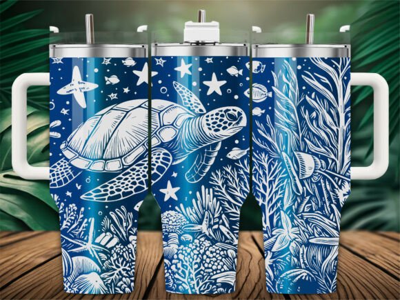 Turtle Starfish Blue: Graphics & Crafts for Handmade Sellers